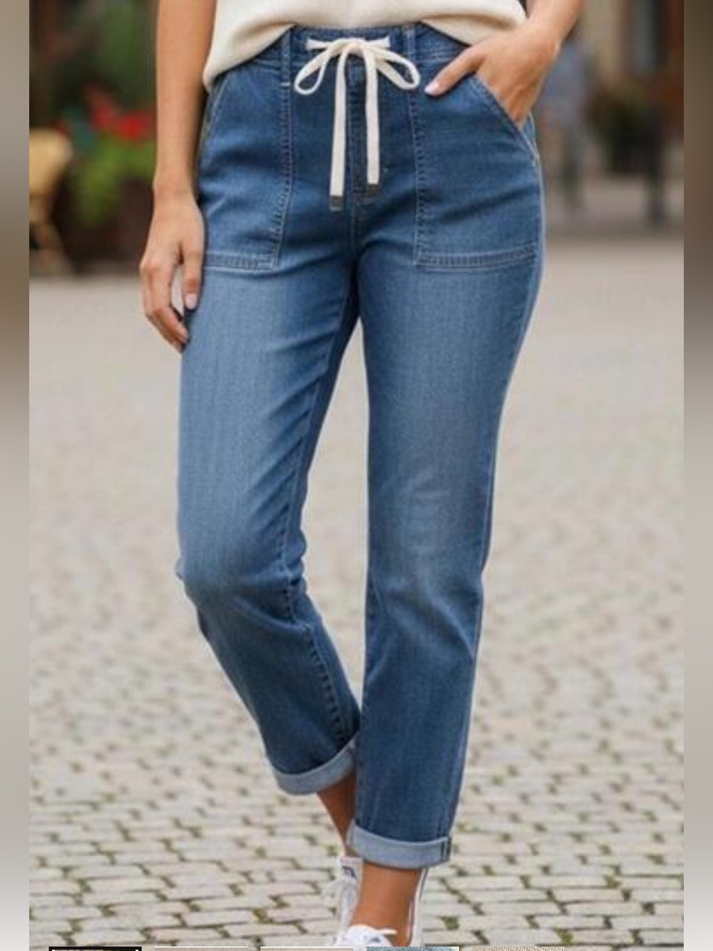 Judy Blue On The Move Drawstring Jeans Size 7/28